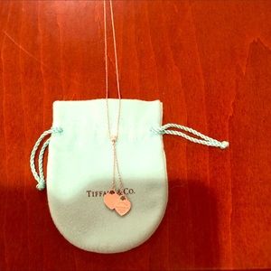 Tiffany & Co silver double heart necklace